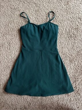alo green tennis dress Green Collar Backless Tennis Dress - Light Support & Reviews - Green -  Sustainable Yoga Dresses&Yoga Jumpsuit main image 0